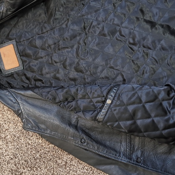 Leather Jacket The Olde Hide House Vintage Leather Jacket Men's Large - Picture 12 of 16